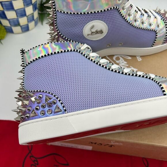 Men’s Christian Louboutin Lou Pik Pik Orlato flat high top sneakers size 44.5 - Picture 11 of 13